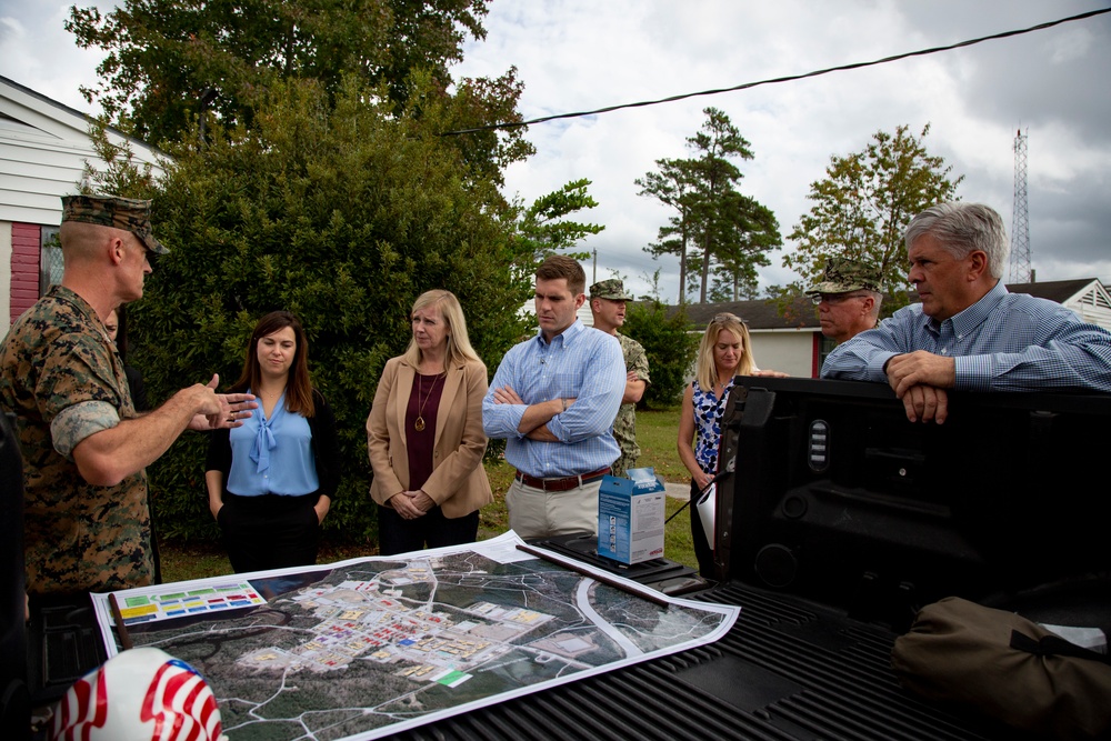 Senate Defense Appropriations Committee, Senate Appropriations Subcommittee conduct military construction tour on Camp Lejeune, New River