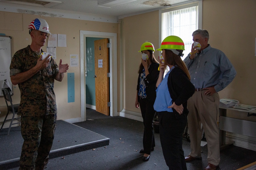 Senate Defense Appropriations Committee, Senate Appropriations Subcommittee conduct military construction tour on Camp Lejeune, New River