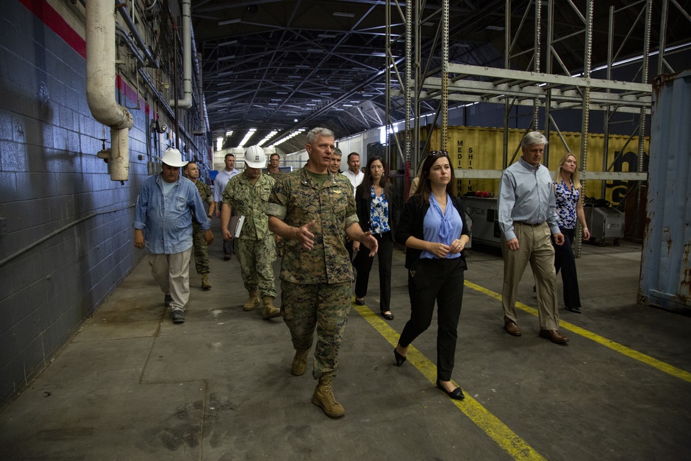 Senate Defense Appropriations Committee, Senate Appropriations Subcommittee conduct military construction tour on Camp Lejeune, New River