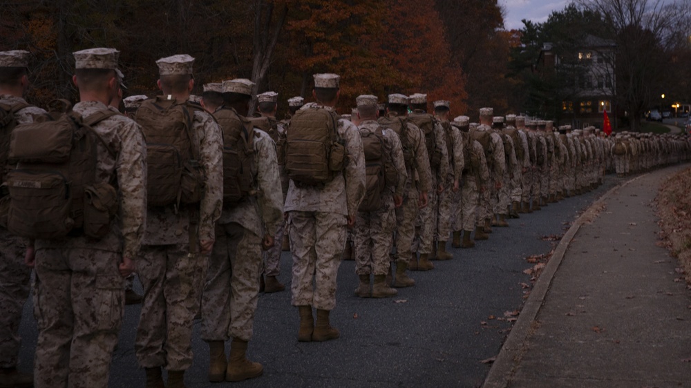 HEADQUARTERS AND SERVICE BATTALION HIKE