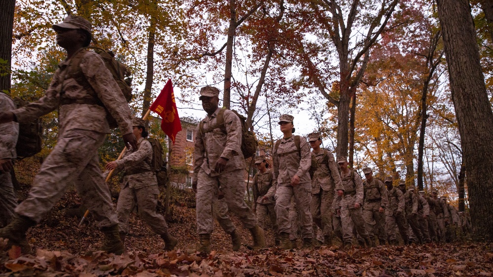 HEADQUARTERS AND SERVICE BATTALION HIKE