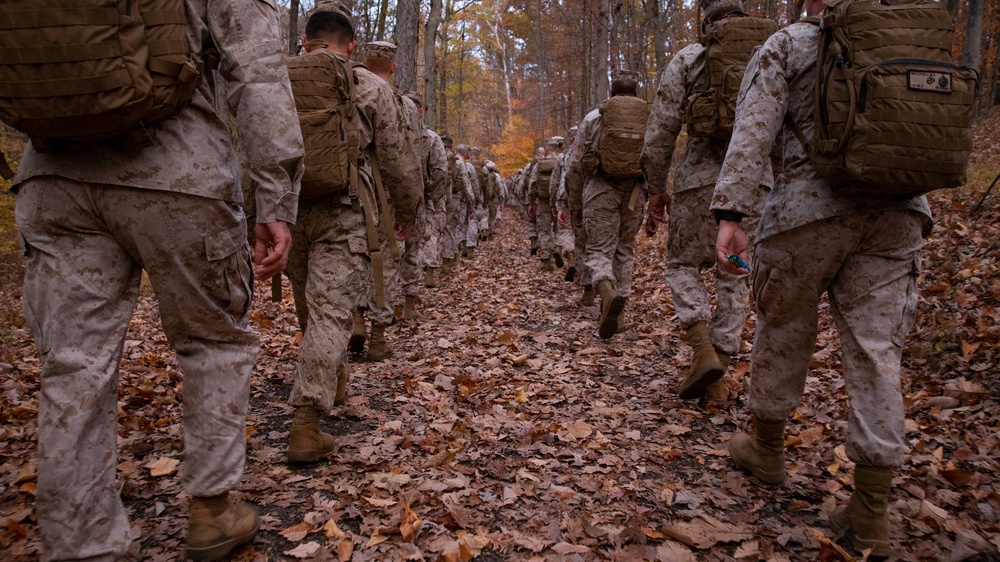 HEADQUARTERS AND SERVICE BATTALION HIKE