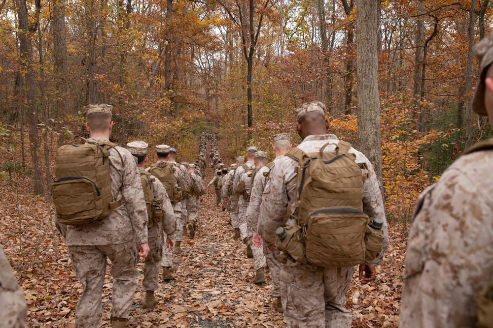 HEADQUARTERS AND SERVICE BATTALION HIKE