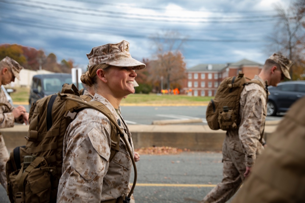 HEADQUARTERS AND SERVICE BATTALION HIKE