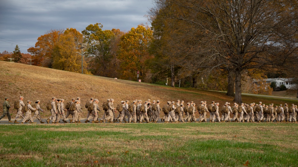 HEADQUARTERS AND SERVICE BATTALION HIKE