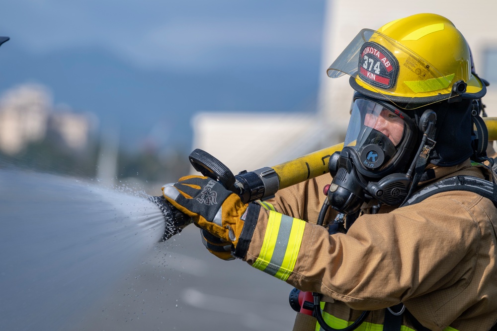 Yokota Firefighters participate in bilateral fire training exercise