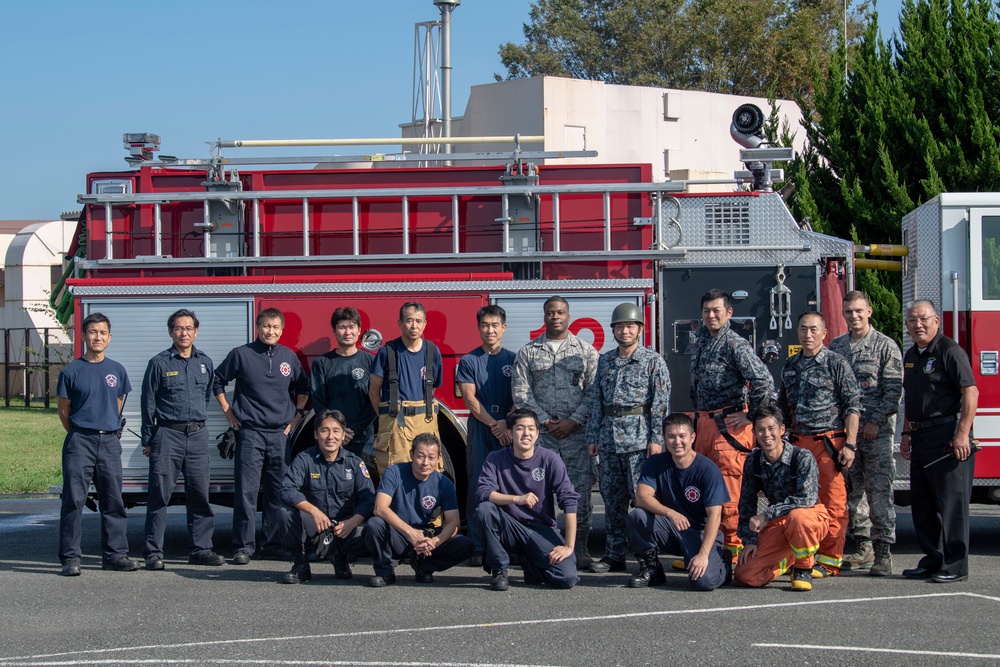 Yokota Firefighters participate in bilateral fire training exercise