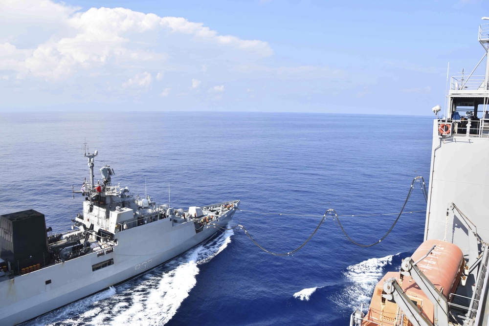 India and US Conduct Replenishment at Sea