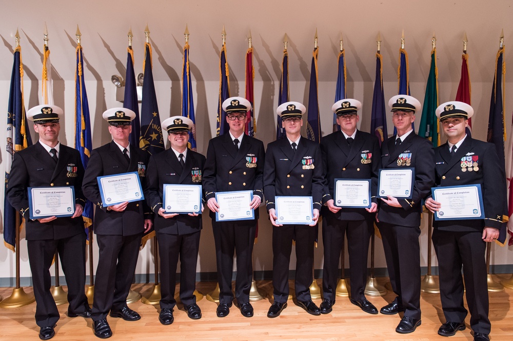 191101-N-TE695-1014 NEWPORT, R.I. (Nov. 1, 2019) -- Navy Limited Duty Officer/Chief Warrant Officer Academy class 20010 graduates