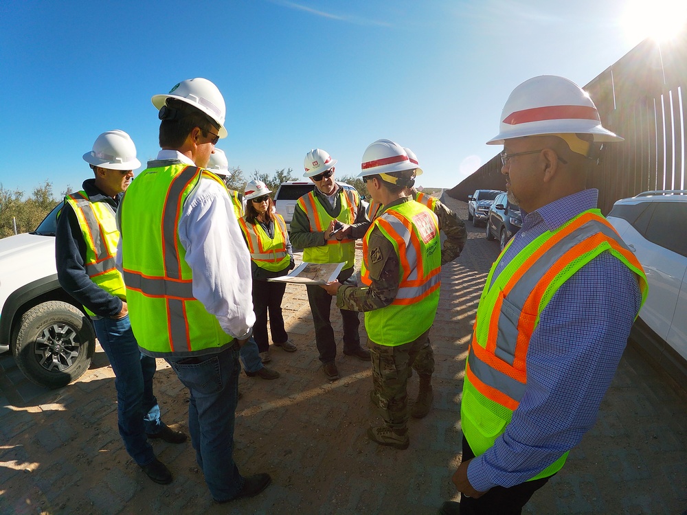 Brig. Gen. Kimberly Colloton visits Task Force Barrier El Paso project sites