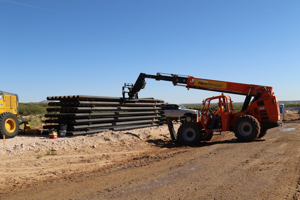 Task Force Barrier continues work constructing barrier panels at El Paso project