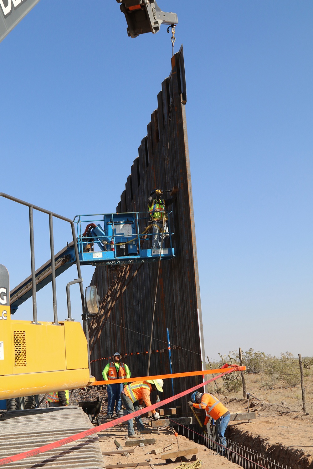 Task Force Barrier continues work constructing barrier panels at El Paso project