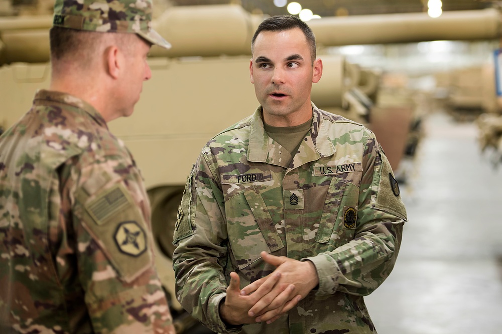 Soldier explains maintenance cycle for Abrams M1A2