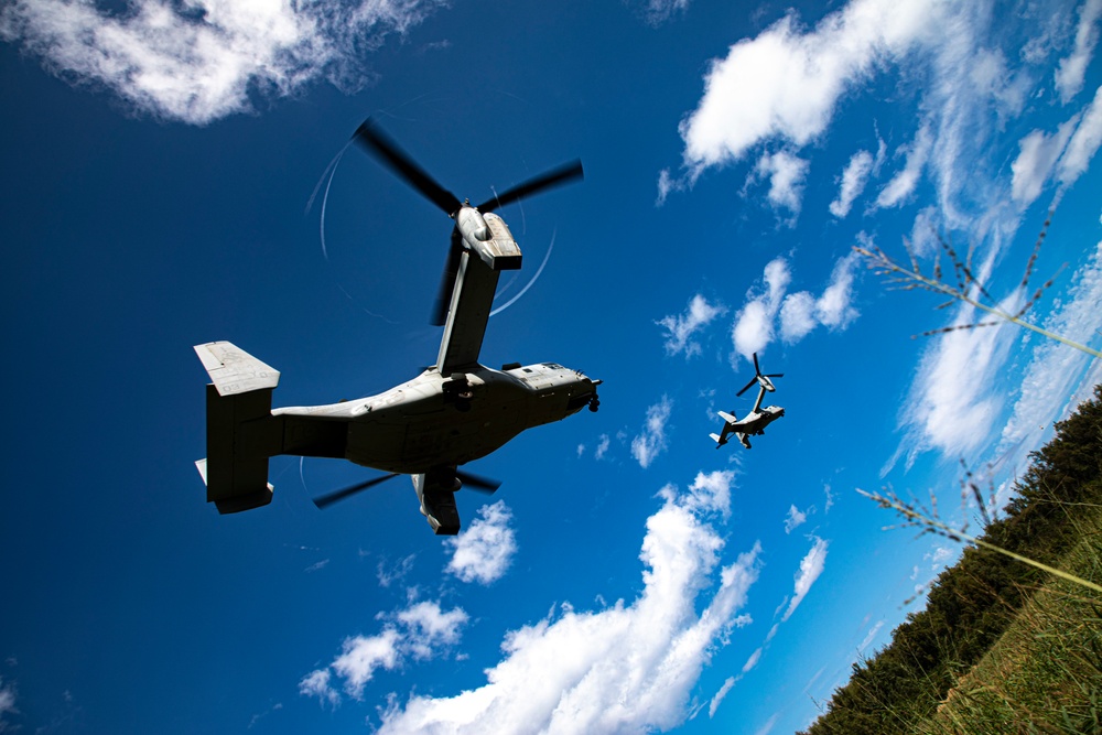 VMM-268 and CAC Fly Over MCTAB