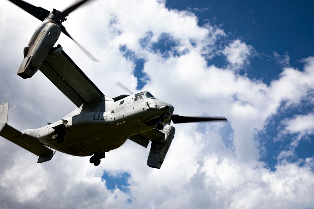 VMM-268 and CAC Fly Over MCTAB