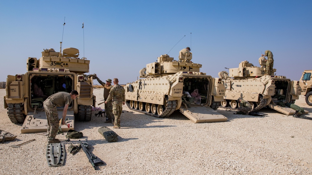Bradleys Prepare for Missions in Syria