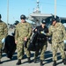 U.S. Sailors participate in a base clean-up on Naval Station Norfolk