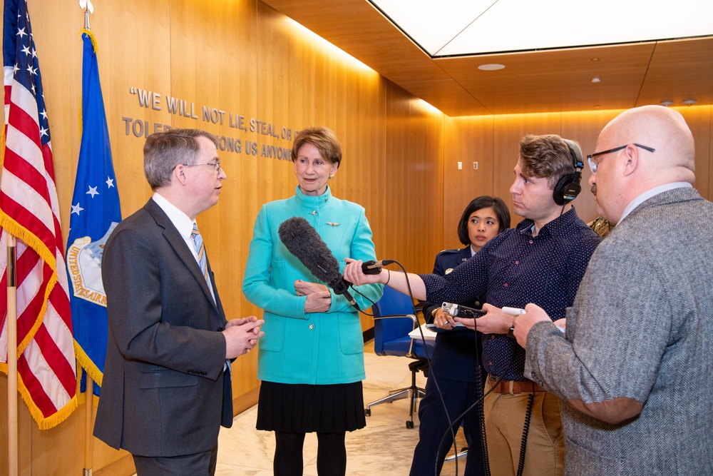 Deputy Secretary of Defense Norquist Media Engagement with Secretary of the Air Force Barrett