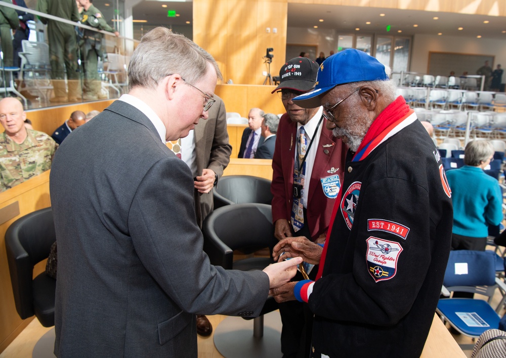 Deputy Secretary of Defense Norquist meets Tuskegee Airmen