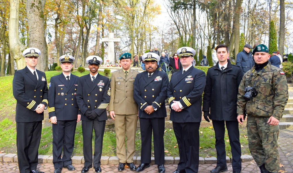 U.S. Navy personnel participate in All Saints Day event in Poland