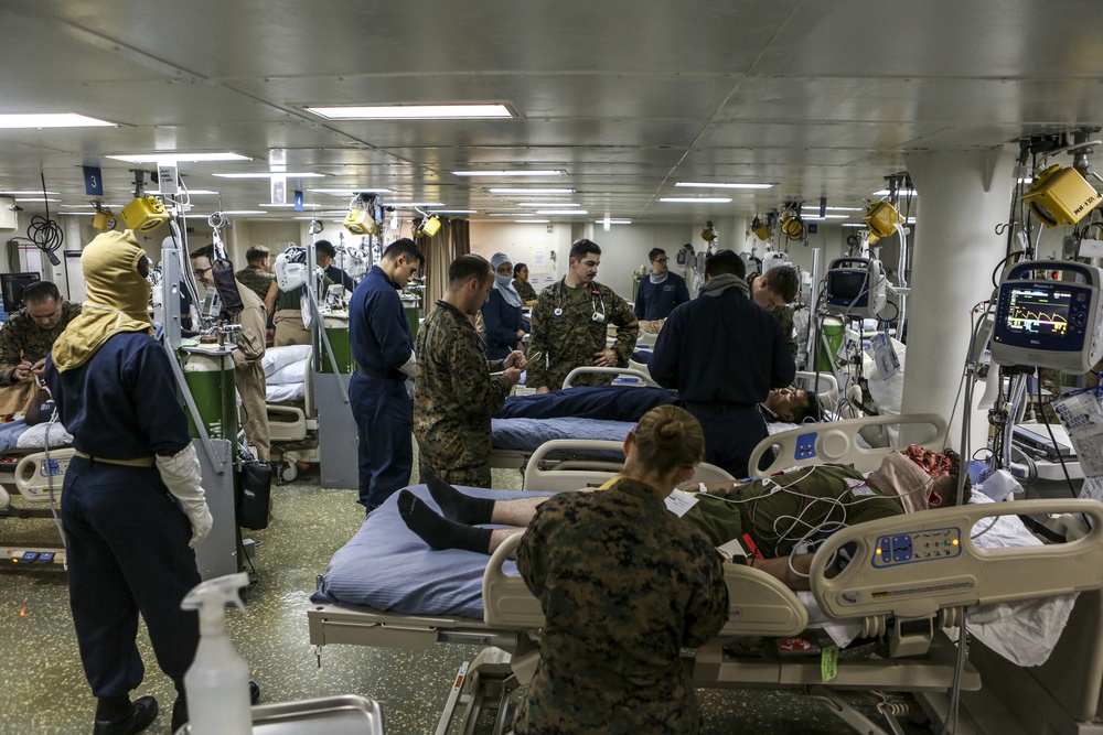 US Navy Sailors Conduct Mass Casualty Drill During COMPTUEX