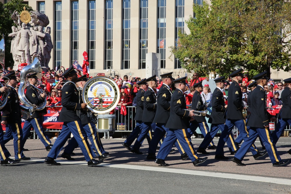 District of Columbia National Guard, 257th Army Band, marches in Washington National’s World Series Victory Parade