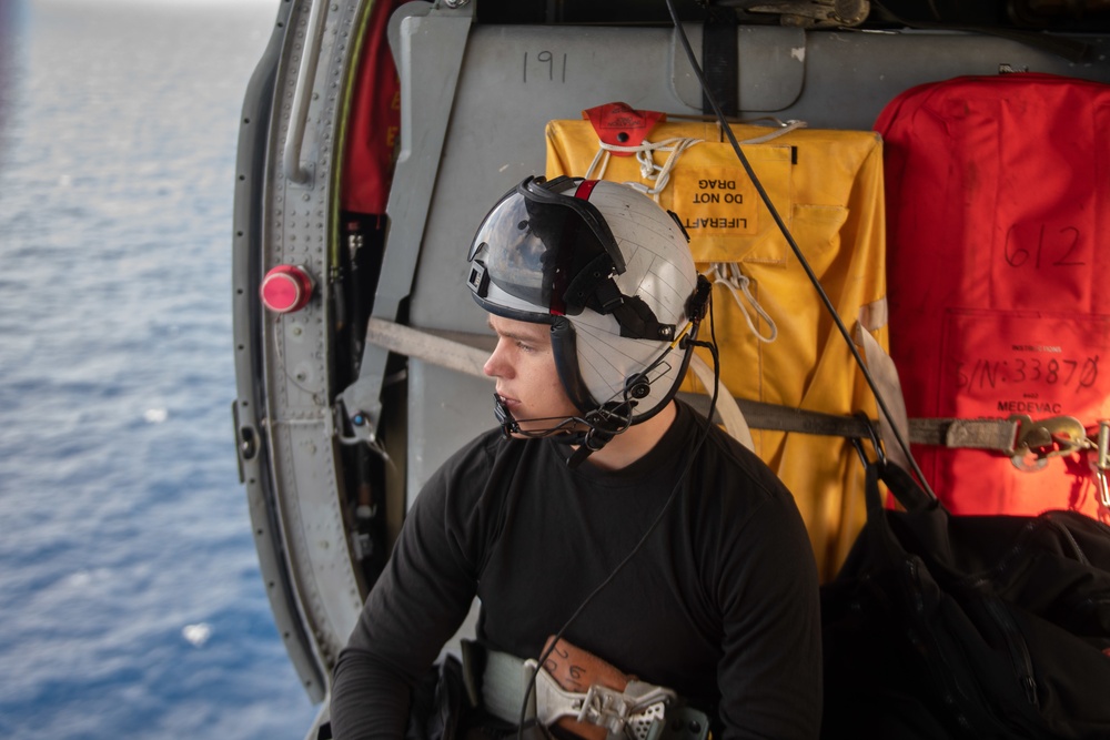 U.S. Sailor takes off USS John C. Stennis