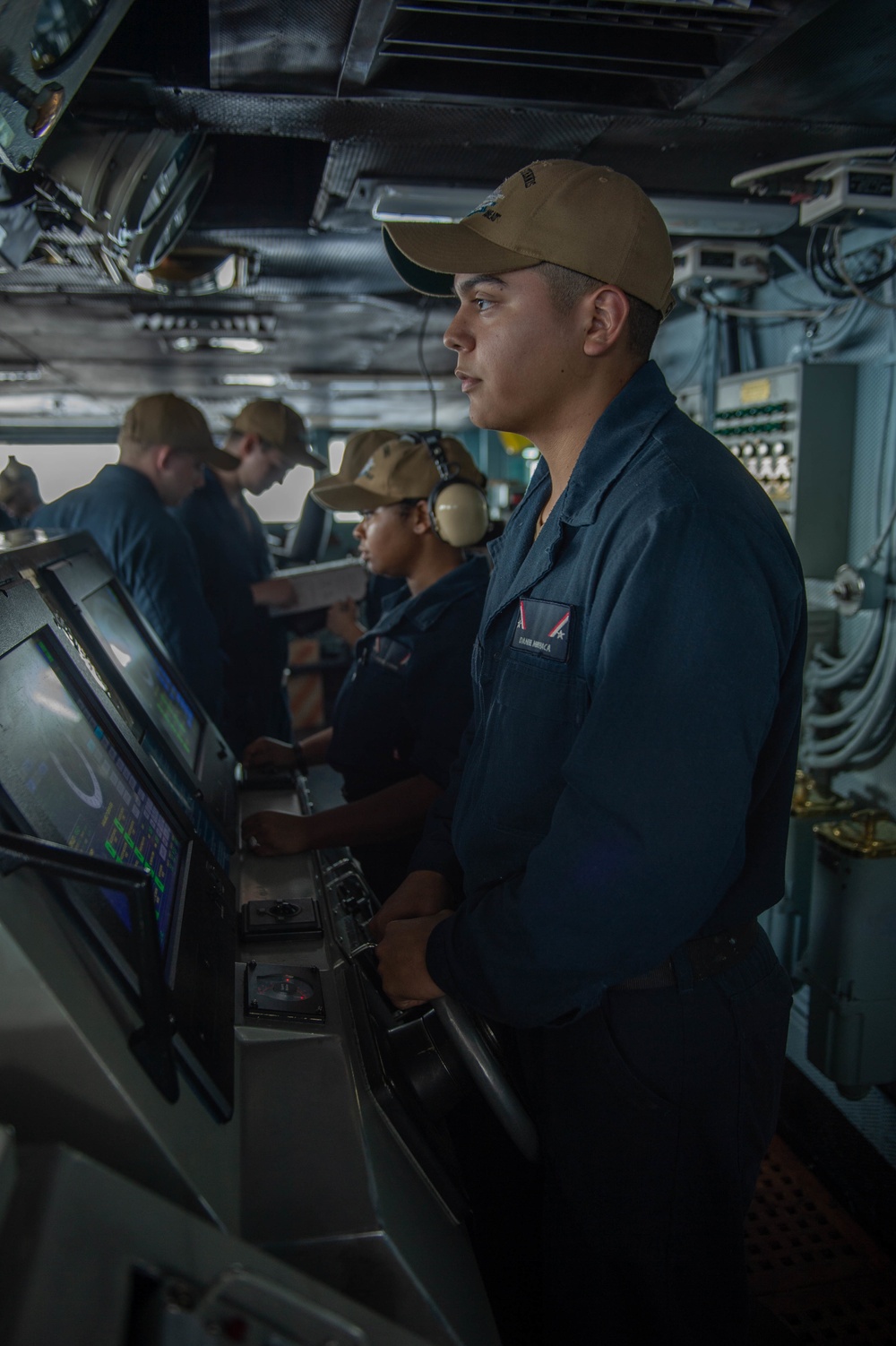 U.S. Navy Sailor stands watch