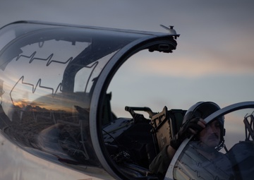 U.S. Sailor conducts preflight checks