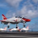 A T-45C Goshawk lands on the flight deck