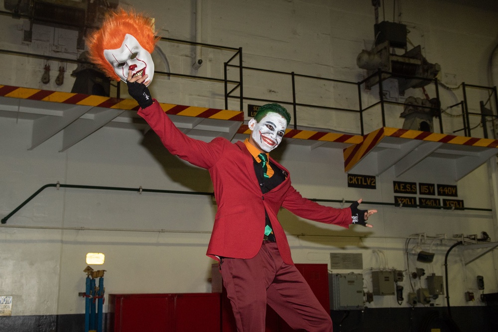 U.S. Sailor participates in a costume contest