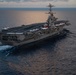 The aircraft carrier USS John C. Stennis (CVN 74) transits the Atlantic Ocean