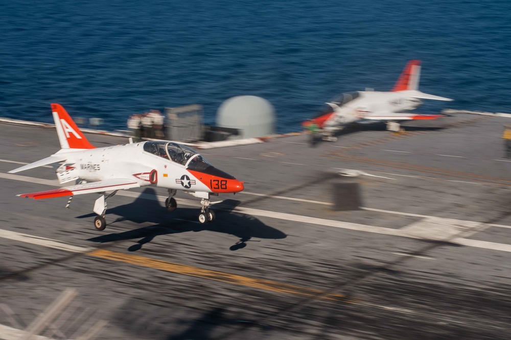 U.S. plane prepares to land