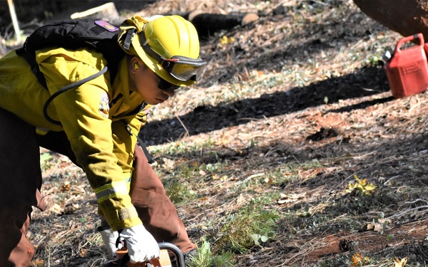 JTF Rattlesnake’s Redding hand crews clear potential fire fuels in Project Area Hwy 44