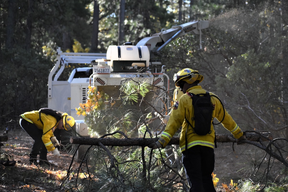 JTF Rattlesnake’s Redding hand crews clear potential fire fuels in Project Area Hwy 44