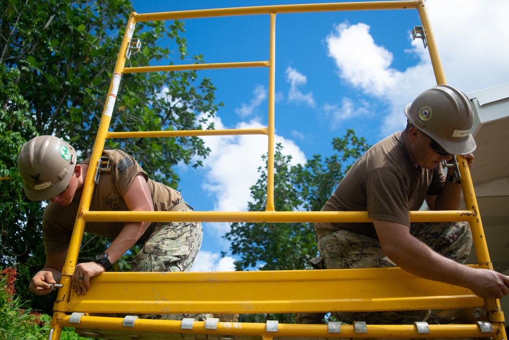 NMCB-5 Seabees start construction on a new health center in Pohnpei, Federated States of Micronesia