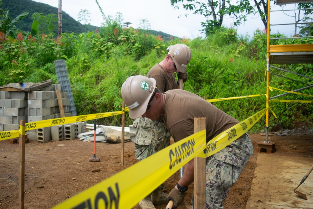 NMCB-5 Seabees start construction on a new health center in Pohnpei, Federated States of Micronesia