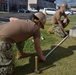 NMCB-5’s Detail Iwakuni excavates environmental trash enclosure project site