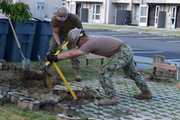 NMCB-5’s Detail Iwakuni excavates environmental trash enclosure project site