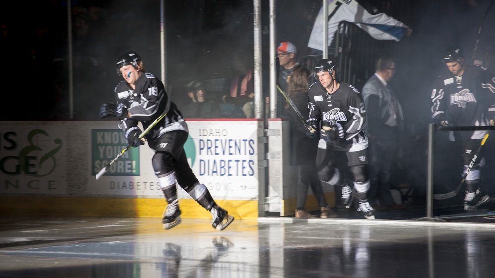 Idaho National Guard Joint Honor Guard at the Steelheads