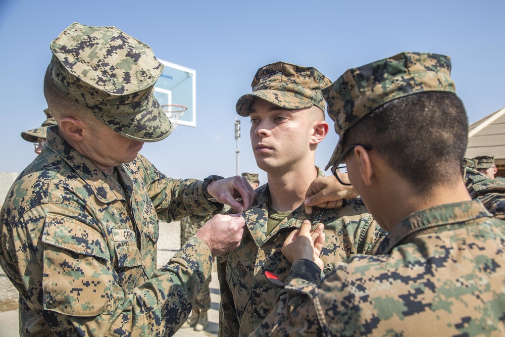 Tampa Marine Promoted to Corporal in Afghanistan