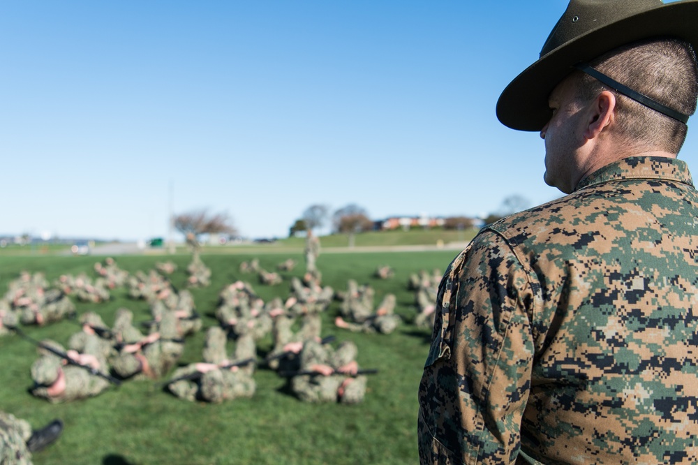 191101-N-TE695-0026 NEWPORT, R.I. (Nov. 1, 2019) -- Navy Officer Candidate School reaches milestone as junior officer candidates