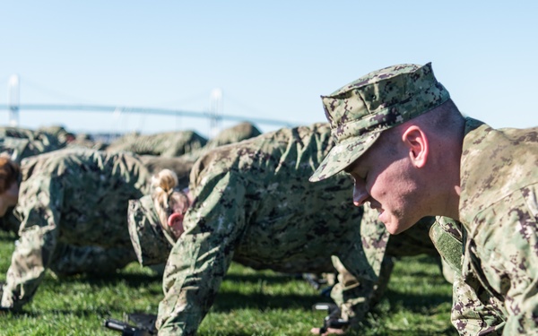 191101-N-TE695-0032 NEWPORT, R.I. (Nov. 1, 2019) -- Navy Officer Candidate School reaches milestone as junior officer candidates