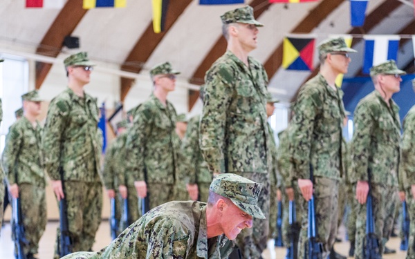 191101-N-TE695-0036 NEWPORT, R.I. (Nov. 1, 2019) -- Navy Officer Candidate School reaches milestone as junior officer candidates