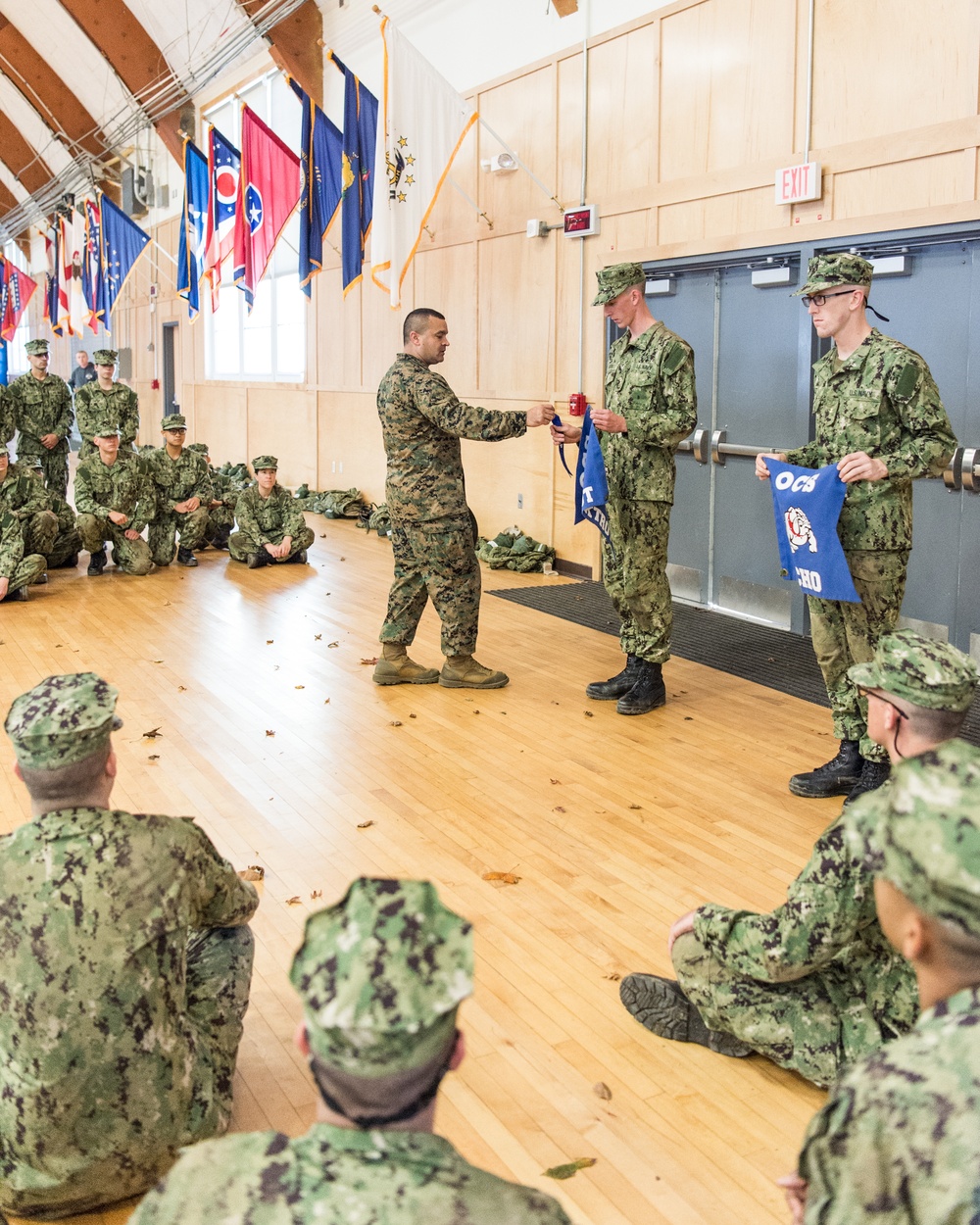 191101-N-TE695-0045 NEWPORT, R.I. (Nov. 1, 2019) -- Navy Officer Candidate School reaches milestone as junior officer candidates