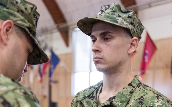191101-N-TE695-0043 NEWPORT, R.I. (Nov. 1, 2019) -- Navy Officer Candidate School reaches milestone as junior officer candidates