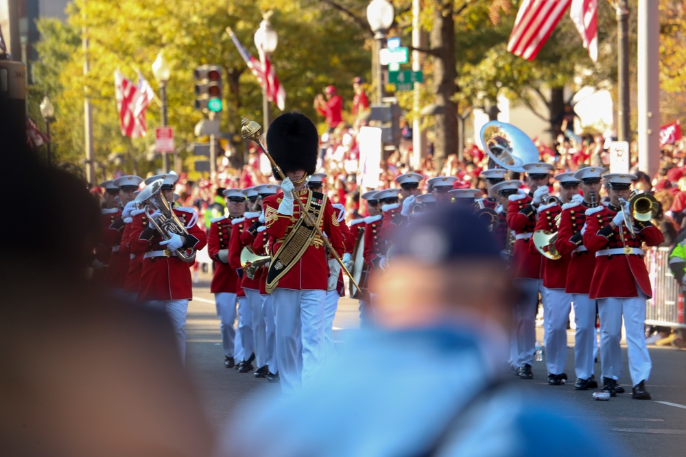 Marines and Sailors March in Washington Nationals Championship Parade