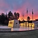 Morning light at Fort McCoy's Veterans Memorial Plaza