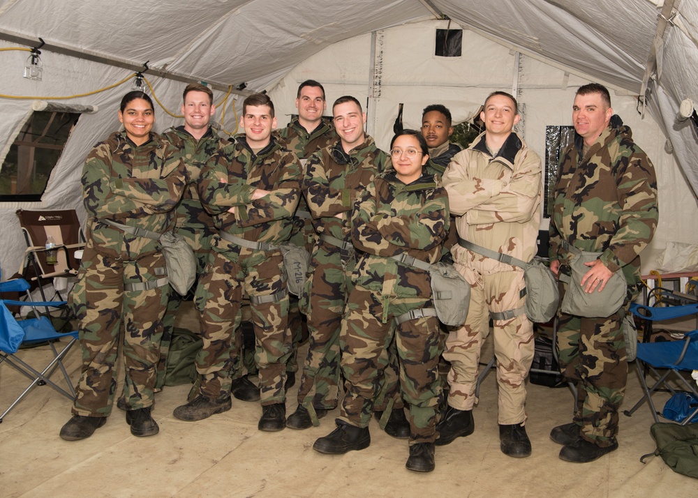 Whiteman AFB CONS Airmen test skills during mock deployment