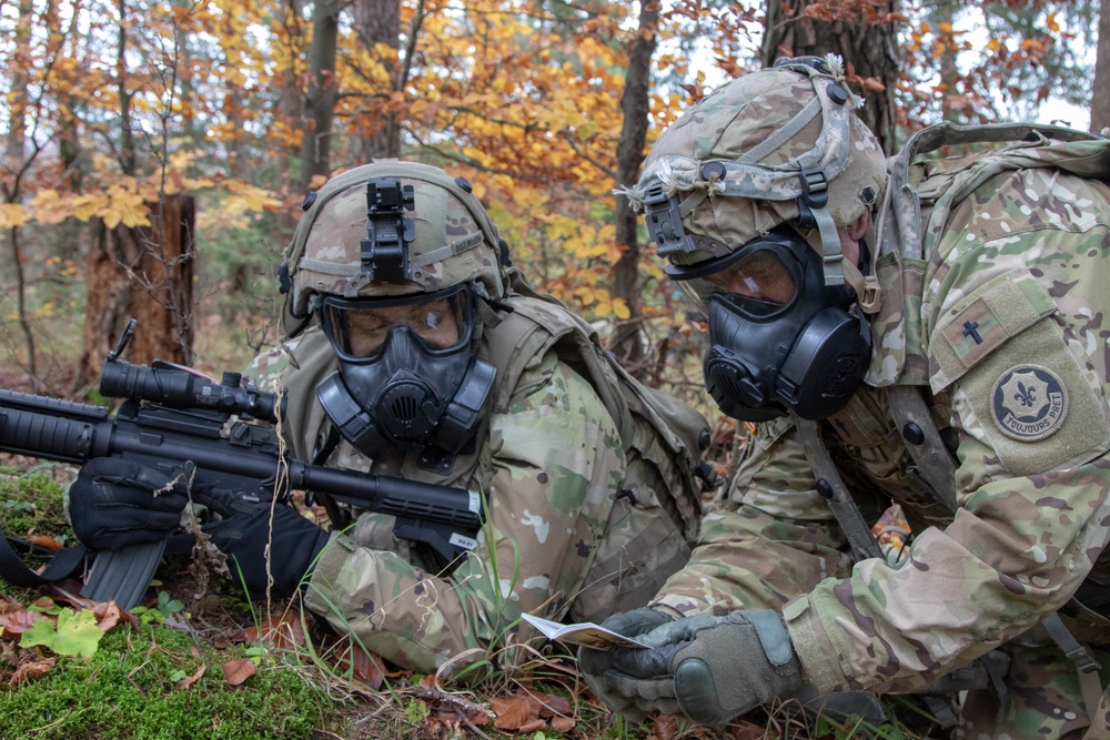 2CR Soldiers react to indirect fire during Dragoon Ready 20